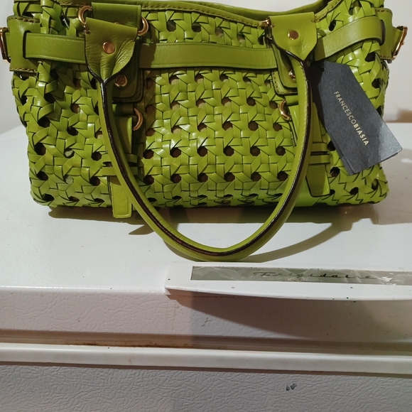 Tropical Green francesco Biasia leather purse new with tags
